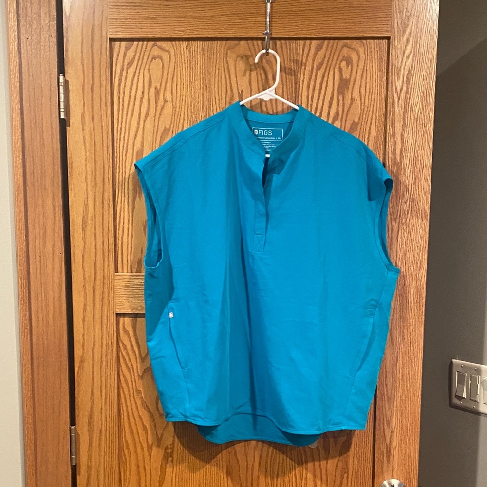 Figs Men’s Teal Short Sleeve Scrub Top XL EUC